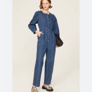 Madewell 00 straight leg jumpsuit denim